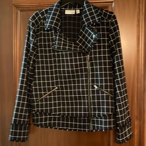 NWT - Ladies Medium Jacket  - black & white check